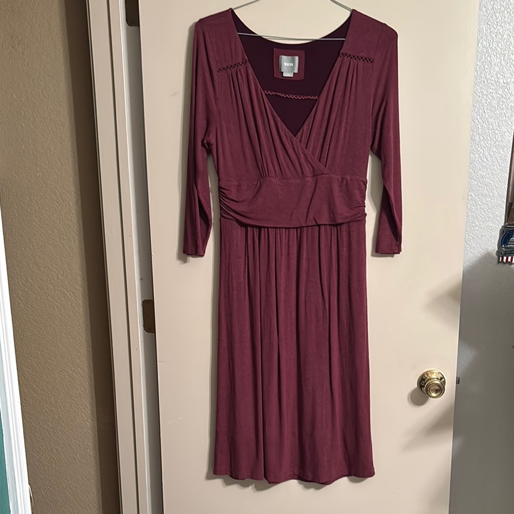 Maeve Red Ruched Wrap Sundress